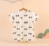 Ropa de bebé, Ropa de verano, Mamelucos para bebés recién nacidos, Batas de manga corta para Luna Llena y 100 Días, Verano delgado estilo coreano suave