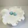 Joyas Lingge Estilo Vacacional Europeo y Americano Pendientes de Aro Pequeños Geométricos de Colores Dulces Pendientes de Resina Brillantes Estilo Fresco Ins