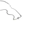 Collar de nudo de moda estilo punk acero de titanio no se decolora estilo frío temperamento todo lo combina cadena corta para la clavícula cadena para el cuello