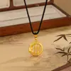 Collar con Ábaco de Pixiu Bestia Devoradora de Oro para Mujer, Diseño Antiguo, Hueco de Nicho, Lujo Ligero, Versátil, Cadena de Suéter de Gama Alta