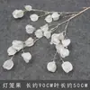 Flor artificial blanca Mori flor de seda blanca lechosa flor de techo suave para salón de bodas peonía rosa nieve