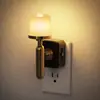 Luz de Noche de Enchufe de 1W Gy243 Lámpara de Vela Creativa Habitación de Niños Luz de Noche Sensora Elegante Lámpara de Mesita de Noche