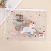 Estojo de Lápis Criativo Fofo de Unicórnio Menina PVC Transparente Estudante Universal Estojo de Lápis Bolsa de Papelaria para Escritório Atacado