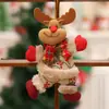 Accesorios para Árbol de Navidad Muñeco Navideño Anciano Bailarín Muñeco de Nieve Reno Oso Títere de Tela Pequeño Adorno Colgante Regalo