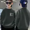 Moletom Infantil para Crianças Maiores, Primavera, Outono, Inverno, Forrado com Fleece, Quente, Manga Longa, Esportivo, Estilo Chinês, Pulôver Básico Infantil para Meninos