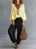 Suéter de Punto Calado Estilo Retro Playa Europeo y Americano con Cuello en V Profundo, Hombros Caídos, Mangas Murciélago, Corte Holgado, Efecto Adelgazante, Top Pulóver de Color Sólido