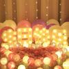 Em estoque atacado 2022 Novas luzes de feliz aniversário festa layout decoração suprimentos feliz aniversário luzes LED adereços