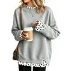 Sudadera gruesa de manga larga con bloques de color para mujer de Amazon, serie con stock a largo plazo, superventas de otoño/invierno, estilo casual para parejas