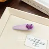 Presilha de Cabelo Fofa de Desenho Animado Estilo Coreano Cachorrinho, Presilha Bico de Pato de Liga Metálica e Tecido, Presilha para Franja de Menina, Acessório de Cabelo Lateral para Mulheres