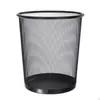 Cubo de basura redondo de malla metálica Cesta de basura de hierro forjado Papelera de oficina para el hogar Cubo de basura de malla de hierro forjado