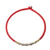 Pulsera de cuerda roja de dos manos para mujer, nudo de diamante Panlong, tobillera tejida a mano, regalo para pareja o estudiante, venta al por mayor