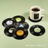 Pad Isolante para Discos de Vinil Coaster Retro para Discos de Vinil Jogo Americano Redondo Coaster para CD Fabricante Atacadista Transfronteiriço
