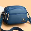 Dropshipping Bolso de Cuero Suave para Mujer 2024 Nuevo Bolso Bandolera de Hombro Único de Gran Capacidad de Tres Capas Versátil Bolso para Madre de Mediana Edad