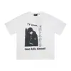 Erd Melancolia Rico Vintage Lavado Estampa Rachada Quadrinhos Waffle Unissex Manga Longa Camiseta Camada Base Tendência