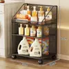 Estante de Almacenamiento para Baño Junto a la Lavadora Estante de Almacenamiento de Detergente para Ropa de Varias Capas Carrito Desmontable para Baño e Inodoro