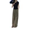 24611 Da Ai Mei Yi Yuan 2026 Nueva Camiseta Casual Elegante de Corte Ajustado con Falda de Abertura Moda Ropa para Mujer