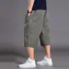 Pantalones de Siete Puntos de Verano para Hombre Sueltos Delgados de Longitud Media 7 Puntos Tallas Grandes para Personas con Sobrepeso Pantalones de Montar Shorts Casuales Deportivos para Hombre Shorts Grandes