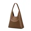 Bolsa Tote Casual Feminina de Grande Capacidade, Bolsa Grande Versátil Estilo Preguiçoso, Bolsa de Ombro Tendência em Couro PU