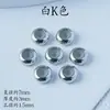 Fecho de dois furos, acessório de fivela crescente com alta retenção de cor, fio de fixação de contas, conector e fecho final para colar e pulseira DIY feitos à mão