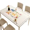 Nuevo Mantel de Mesa de Café de Dibujos Animados 2025, Lujo Ligero y Sensación de Alta Gama, Cuero de Silicona, Mantel Lavable, Impermeable y a Prueba de Aceite, para Comedor en Casa