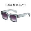 2023 nuevas gafas de sol cuadradas de moda transfronteriza para mujer, gafas de sol simples de alta calidad con montura grande, gafas para hombre al por mayor