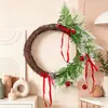 Corona de Navidad de Simulación Decoración Colgante para Festival Navideño Corona Colgante para Puerta de Casa Decoración de Arreglo para Sala de Estar