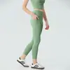 Fábrica de Ropa Dongguan OEM Hechos a Medida Pantalones de Yoga con Sensación de Segunda Piel para Mujer, Pantalones Deportivos para Correr, Pantalones de Fitness de Secado Rápido de Nueve Puntos