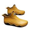 Botas de chuva masculinas e femininas cano curto impermeáveis sapatos de água moda antiderrapante cozinha pesca para viagem sapatos de borracha lavagem de carro botas de chuva casais algodão