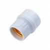 Soquete Bakelite Espesso para Canteiros de Obras E27 Base de Lâmpada com Terminal de Cobre Puro Branco Porcelana, Soquete de Lâmpada Retardante de Chamas de Parede Espessa