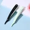 Nuevo Rasurador Plegable Manual para Afeitar y Recortar Patillas Herramienta de Barbero Filo de Navaja Hoja Reemplazable Rasuradora
