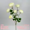 Materiais florais em tons de branco para salões de casamento, móveis para vitrines, adereços de flores de seda para decoração suave, arranjos de flores, marcadores de corredor, buquês artificiais atacado