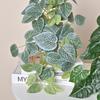 Verdura Artificial Transfronteiriça de Parede com Rede Branca, Planta Perene em Forma de Coração, Trepadeira de Parede, Planta Verde Artificial para Decoração de Parede