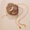 INS Collar de Acero de Titanio Francés con Borla y Perlas para Mujer Diseño de Nicho Versátil Sentido del Diseño Cadena para Clavícula de Lujo Ligero Joyería de Acero Inoxidable
