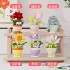 Bloques de Construcción Carnosos de Flores Partículas Pequeñas Ensamblados Bloques de Construcción de Simulación Planta de Flores en Maceta Compatible con Lego Flor Eterna Juguetes para Niños
