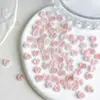 Rosa Rosa Seca Joias para Nail Art Gradiente Camélia Desabrochando Flor Estéreo Artificial Diamante de Resina para Decoração de Unhas