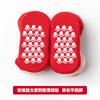 Calcetines de Otoño e Invierno para Bebé, Calcetines Antideslizantes para Recién Nacidos con Puntos, Calcetines Rojos de Piso para Bebé de un Mes, Engrosados y Cálidos