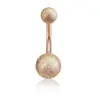 E-commerce transfronteiriço explosões piercing de umbigo anel de umbigo ouro rosa umbigo aço inoxidável cravejado zircônia joia de piercing