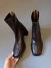 Primeiro encontro com as botas super bonitas da Jiji, botas de tornozelo pretas stretch com salto grosso vintage para mulheres, novo estilo outono 2026, versáteis para mulheres baixinhas