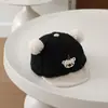 Gorro para Bebé para Otoño e Invierno, Lindo Gorro de Pana con Pompón y Pico de Pato, Gorra de Béisbol Súper Adorable y Cálida para Niños y Niñas