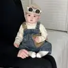 Roupas de Bebê Macacão Jeans Conjunto para Meninos Primavera 2026 Estilo Coreano Moda Macacão de Exterior Conjunto de Duas Peças Tendência