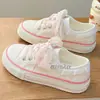 Zapatos blancos versátiles estilo hada 2026 nueva temporada primavera-verano suela suave cómodos casuales zapatos de lona nicho coreano para mujer