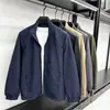 Chamarra de cuello alto transfronteriza para hombre, casual primavera y otoño 2026 nuevo estilo, abrigo delgado con cierre, top cortavientos para hombre