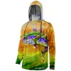 Moletom com Capuz de Pesca Masculino Padrão Criativo Oceano 2024 Transfronteiriço com Máscara para Proteção Solar em Atividades ao Ar Livre de Verão
