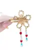 Nuevo estilo pinza para el pelo de flor de esmalte para mujer, accesorio para el pelo exquisito de alta gama, pinza de pico de pato, adorno para el pelo, pinza para flequillo, peine para el pelo