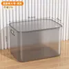 Caja de almacenamiento transparente para el hogar, caja de plástico para guardar juguetes y snacks, tamaño grande, engrosada, organizador de ropa para armario, cesta de almacenamiento