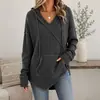 Sudadera con capucha y cordón de punto gofre, moda casual, ropa para mujer europea y americana 2026, desarrollada por Annuo, estación independiente de Amazon