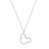 Nuevo Collar Mickey Mouse de Plata Esterlina 925 para Mujer Nicho Estilo Coreano Colgante Lindo Exquisito Incrustado de Diamantes Versátil Joyería Ins