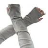 Verano Hielo Seda Delgado Protección Solar Protección UV Pesca Estampado de Letras Transpirable Mangas de Hielo Ciclismo Exterior Holgadas Versátiles Color Sólido Mangas