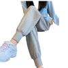 Pantalones deportivos de comercio exterior para mujer, nuevos pantalones harén pequeños americanos de otoño, pantalones deportivos holgados informales de cintura alta con cordones en los tobillos