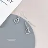 Pendientes de Corazón Calado Brillantes para Mujer Plata de Ley S925 Estilo K Gancho para Oreja Dulce de Corazón Escarchado Pendientes Versátiles